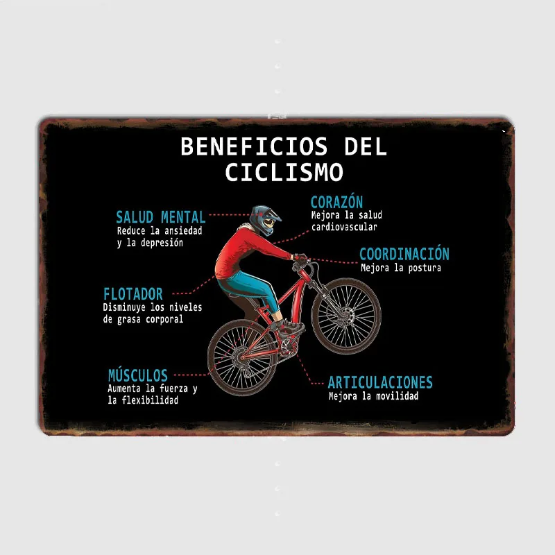 Mountain Biking Benefits - Póster de BENEFITS de ciclismo, carteles