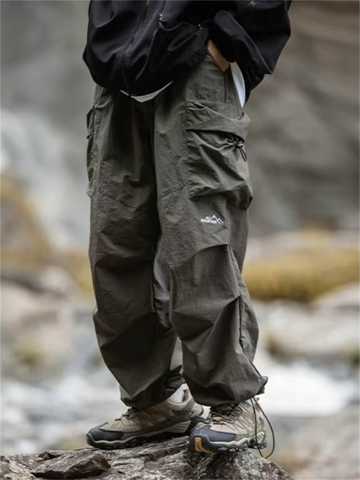 Men'S Mountain Biking Shoes - Pantalones de Moda para Hombre, Primavera-Otoño,