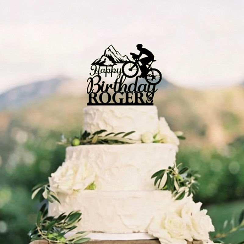 Adorno de Pastel Personalizado - Mountain Biking Events reseña y precio