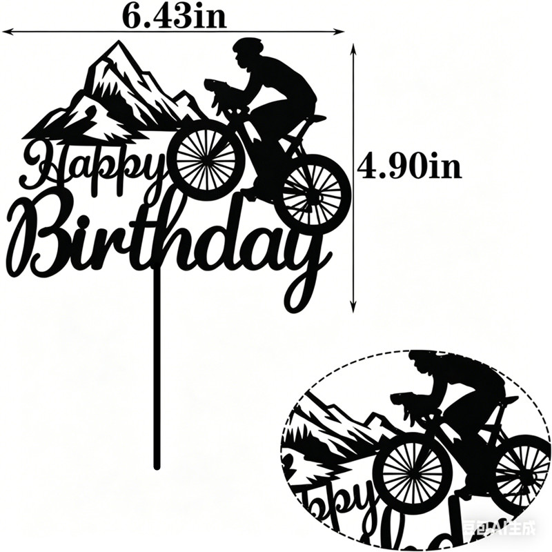 Adorno de Pastel Personalizado - Mountain Biking Events reseña y precio