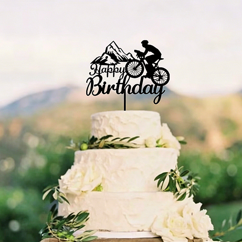 Adorno de Pastel Personalizado - Mountain Biking Events reseña y precio