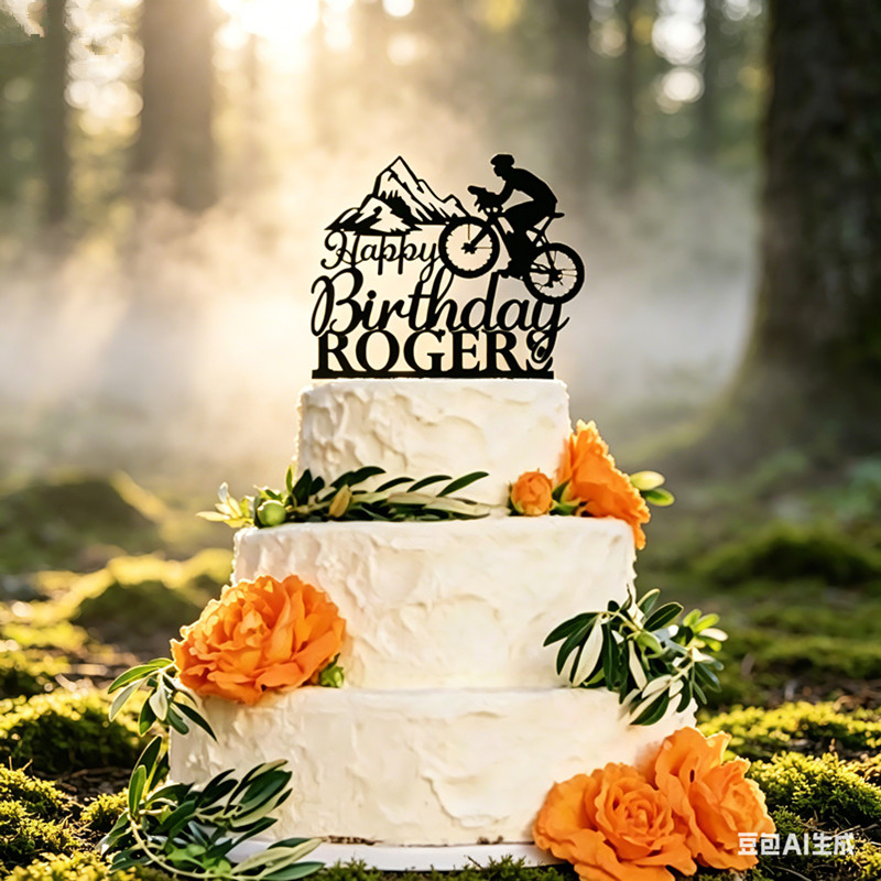 Adorno de Pastel Personalizado - Mountain Biking Events reseña y precio